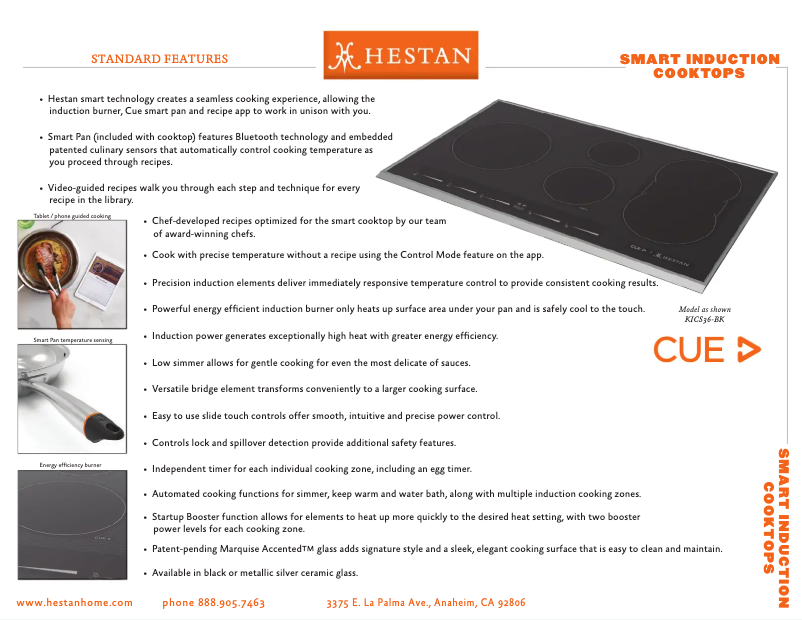 Página 1 del manual Ficha técnica Hestan KICS30-MS