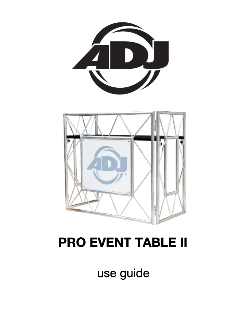 Página 1 del manual Manual de usuario Adj Pro Event Table II