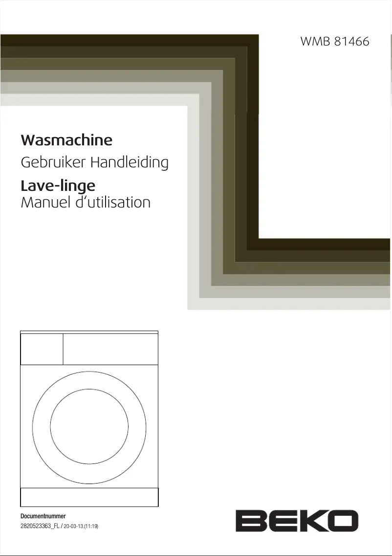 Página 1 del manual Manual de usuario Beko WMB 81466
