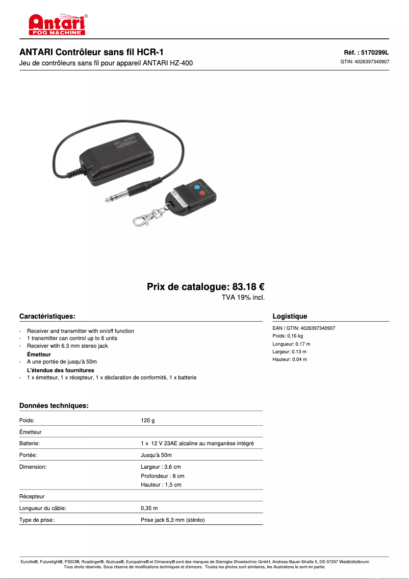 Imagen de la primera página del manual del dispositivo HCR-1
