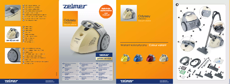 Página 1 del manual Manual de usuario Zelmer Odyssey 450.0 ST