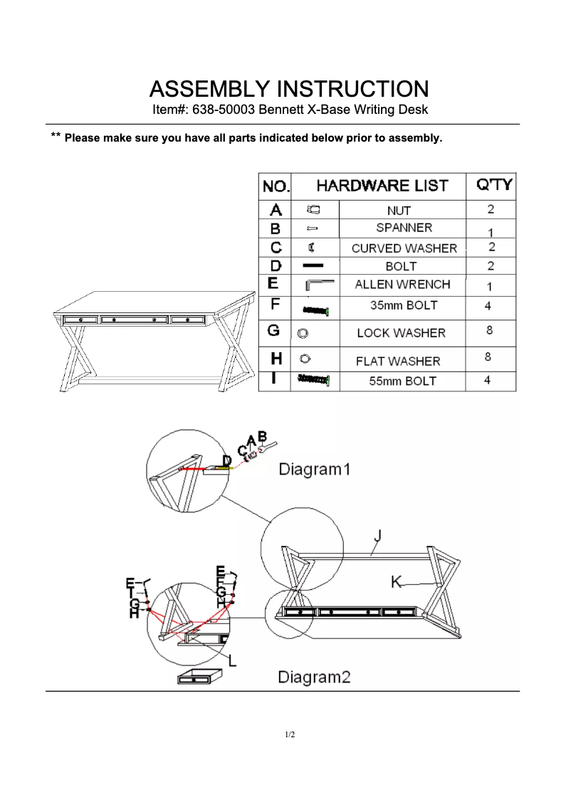 Imagen de la primera página del manual del dispositivo 638-50003