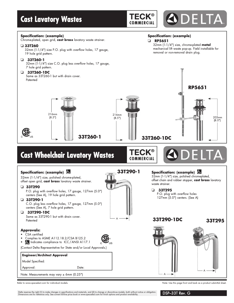Página 1 del manual Manual de usuario Delta 33T290-1