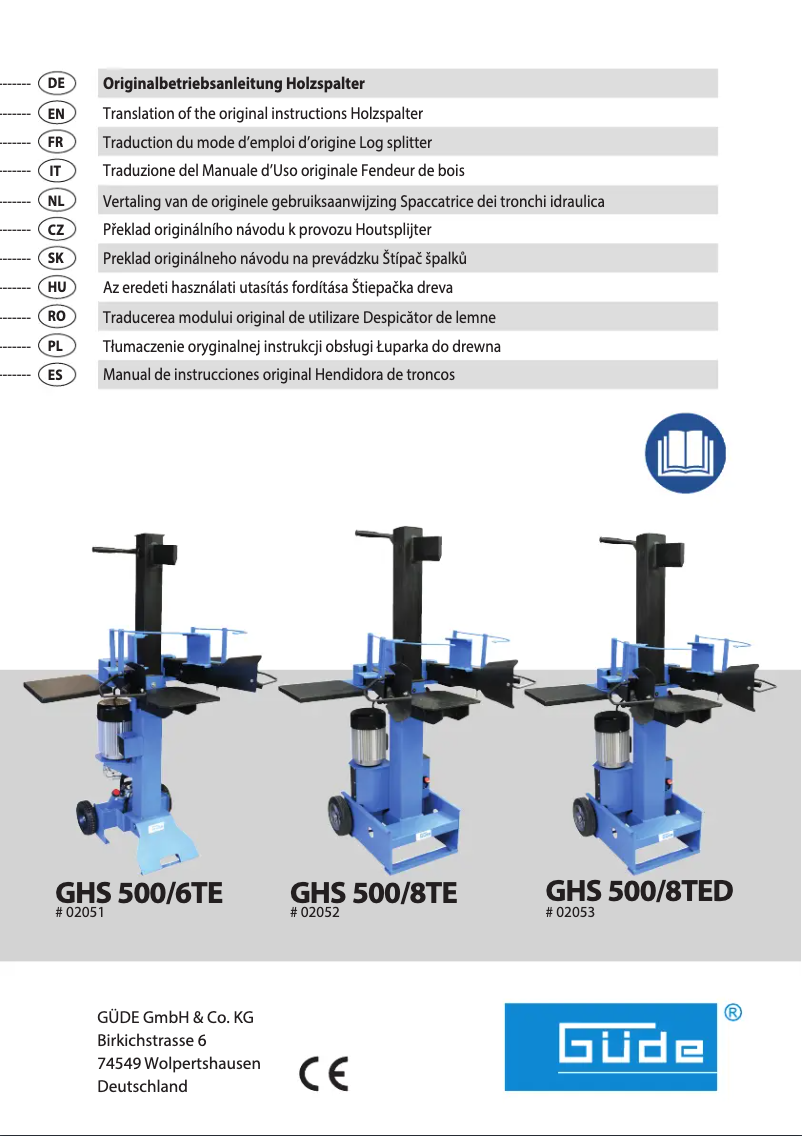 Imagen de la primera página del manual del dispositivo GHS 500/8TED