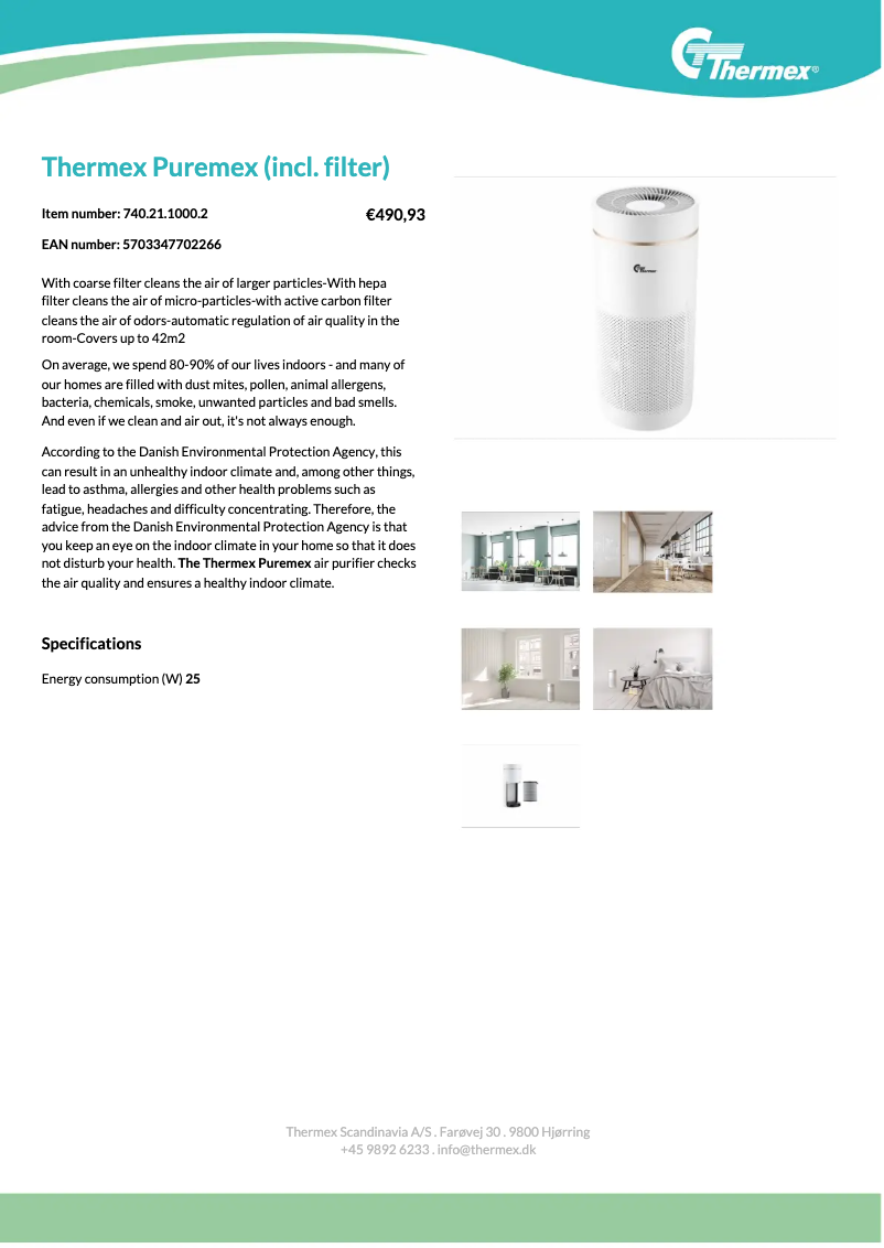 Imagen de la primera página del manual del dispositivo Puremex 2