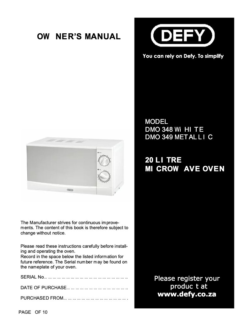 Imagen de la primera página del manual del dispositivo DMO 348