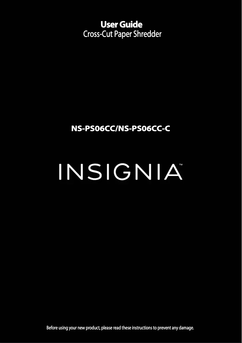 Imagen de la primera página del manual del dispositivo NS-PS06CC