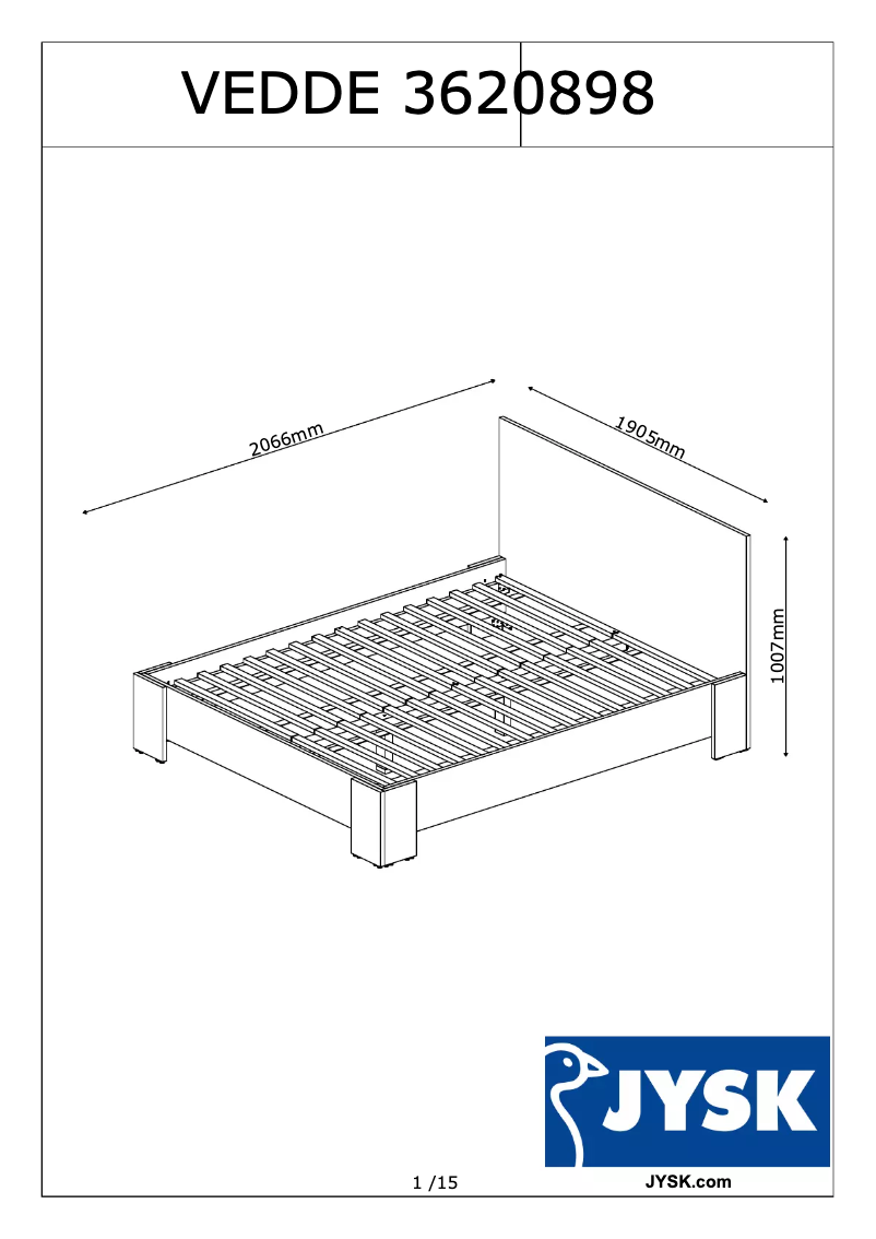 Imagen de la primera página del manual del dispositivo Vedde (180x200)