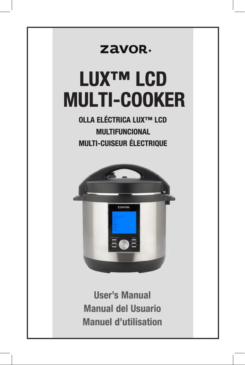 Imagen de la primera página del manual del dispositivo Lux LCD