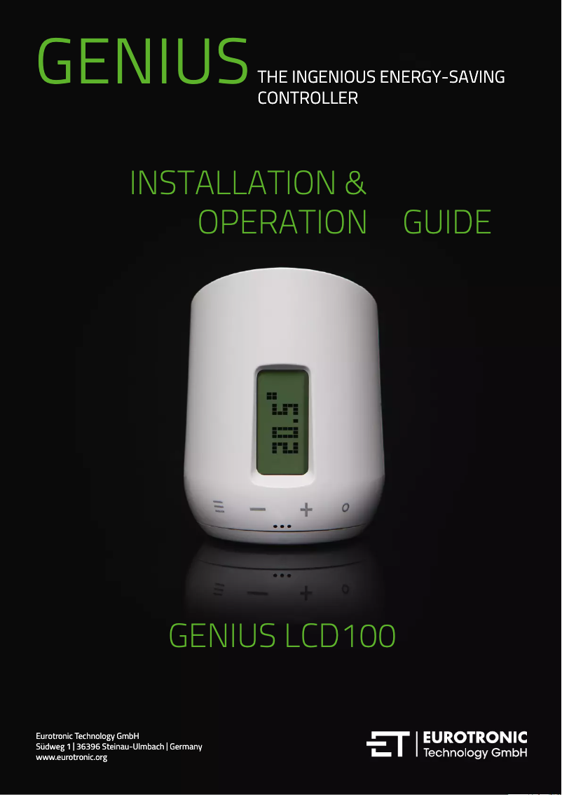 Página 1 del manual Manual de usuario Eurotronic Genius LCD100