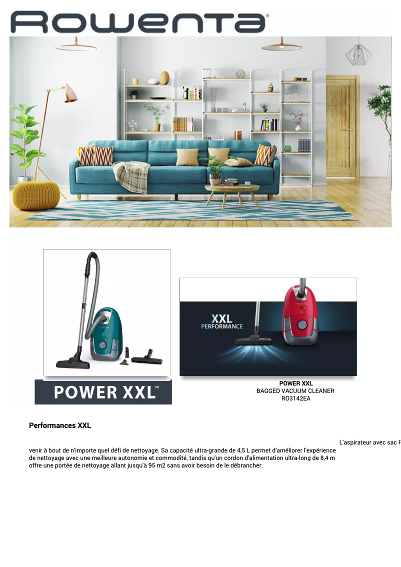 Imagen de la primera página del manual del dispositivo Power XXL RO3142