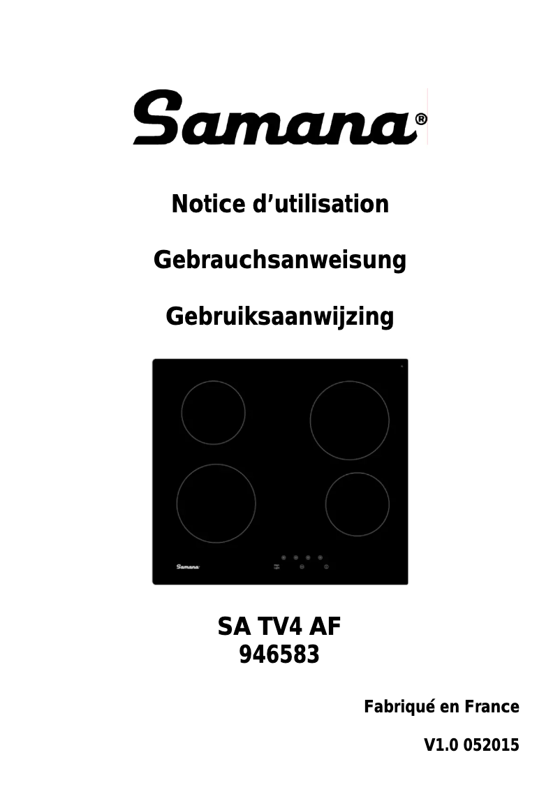 Página 1 del manual Manual de usuario Samana SA TV 4 AF