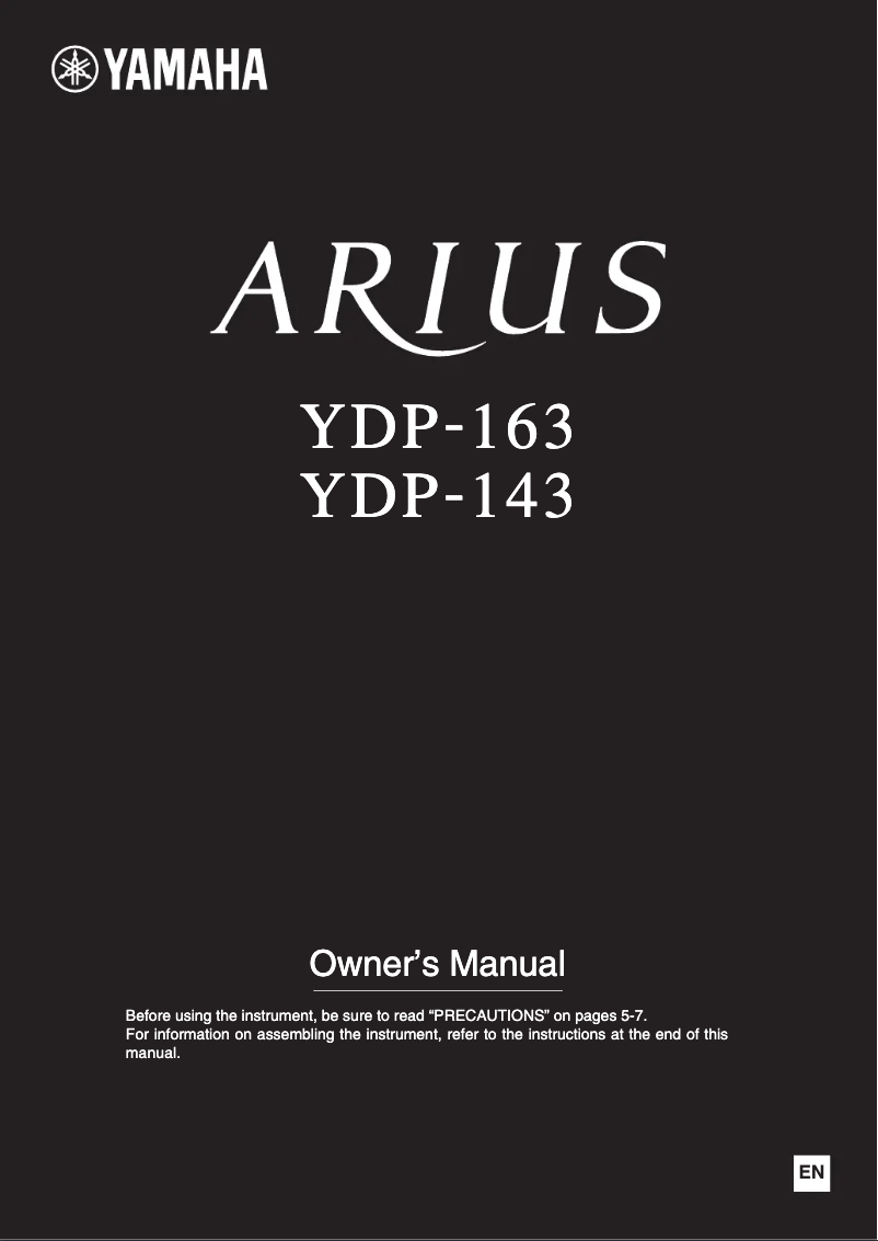 Página 1 del manual Manual de usuario Yamaha Arius YDP-143