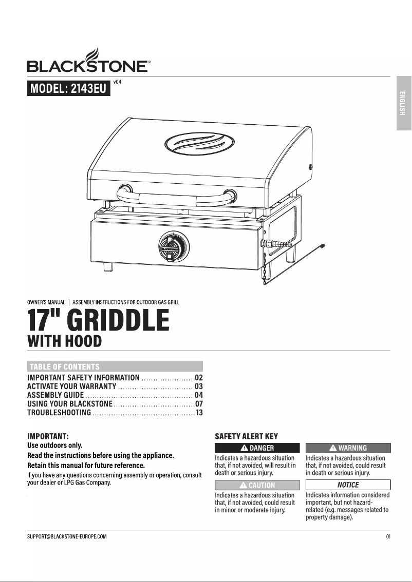 Página 1 del manual Manual de usuario Blackstone 2143EU
