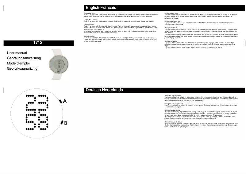Imagen de la primera página del manual del dispositivo Kate 1712