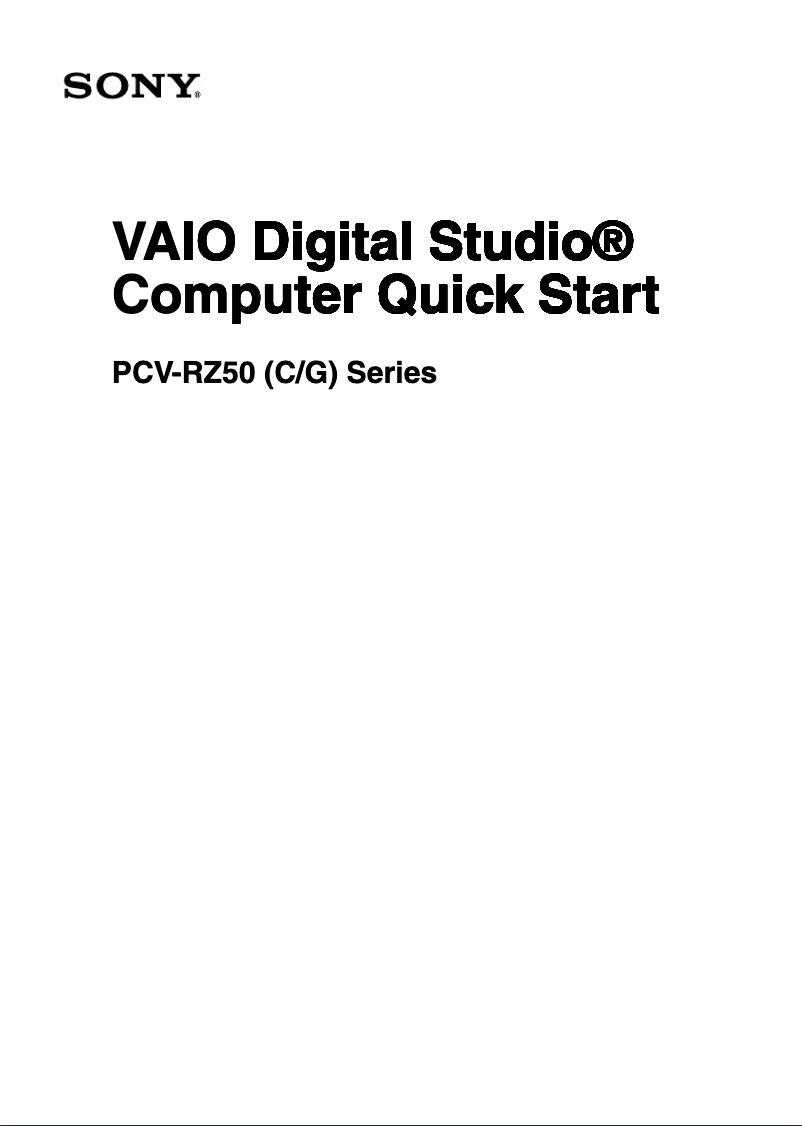 Imagen de la primera página del manual del dispositivo Vaio PCV-RZ59