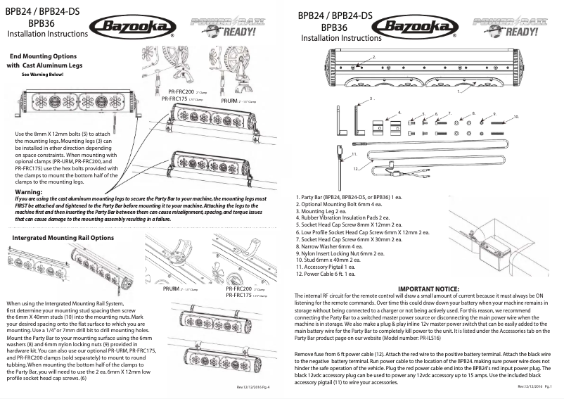 Página nº 1 - Manual de usuario Bazooka Party Bar G2