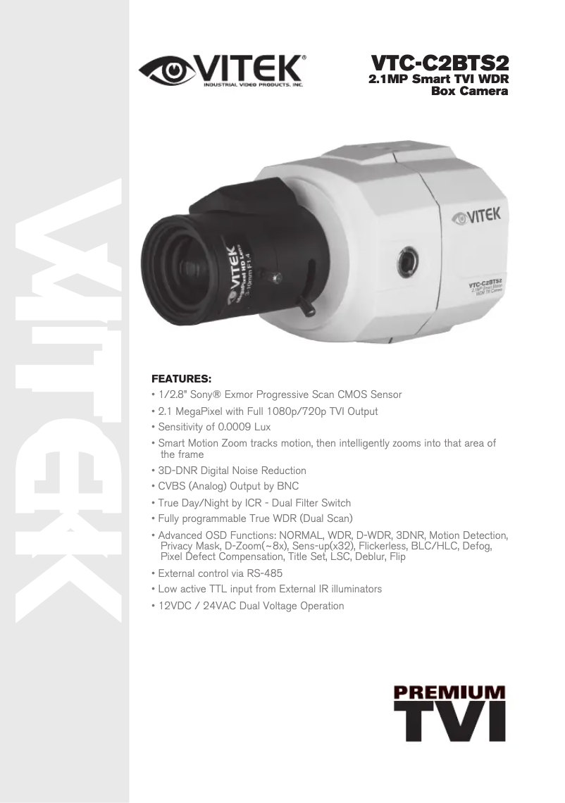 Imagen de la primera página del manual del dispositivo VTC-C2BTS2