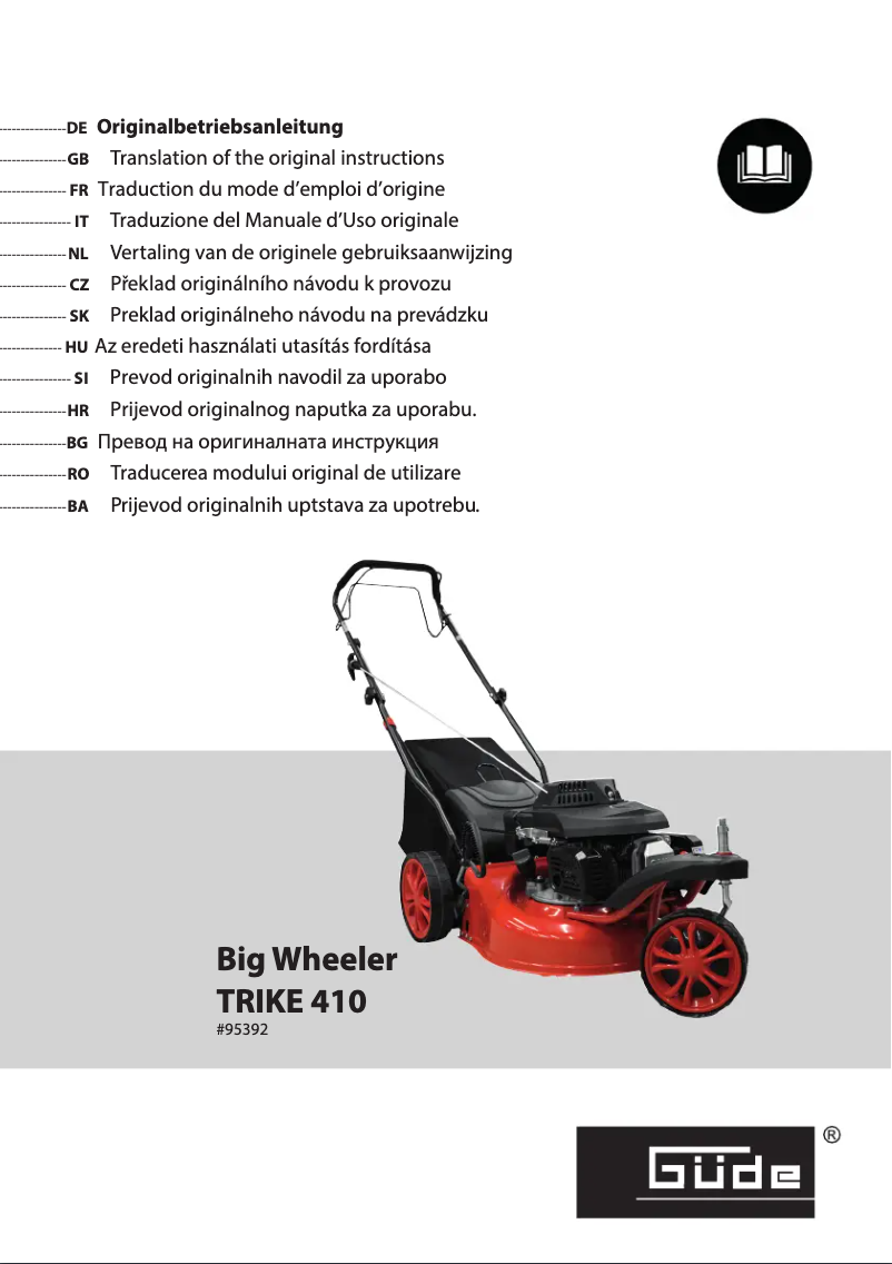 Página 1 del manual Manual de usuario Güde Big Wheeler Trike 410