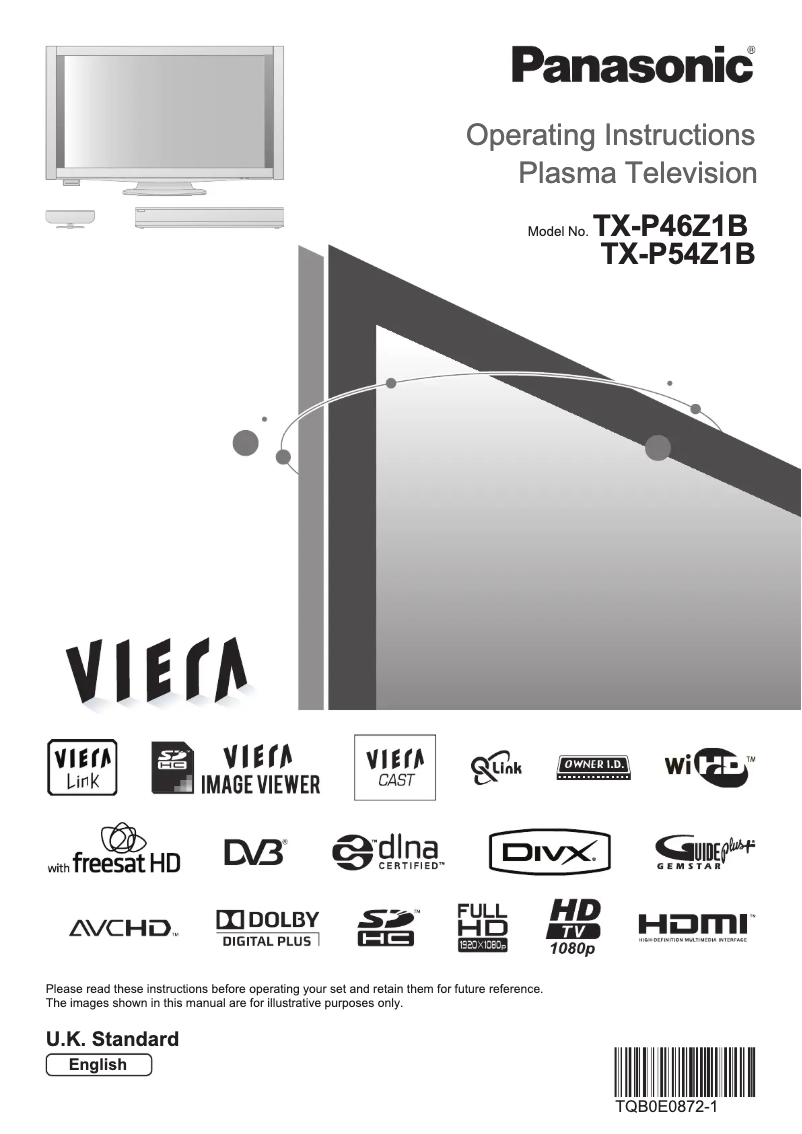 Página nº 1 - Manual de usuario Panasonic TX-P46Z1B