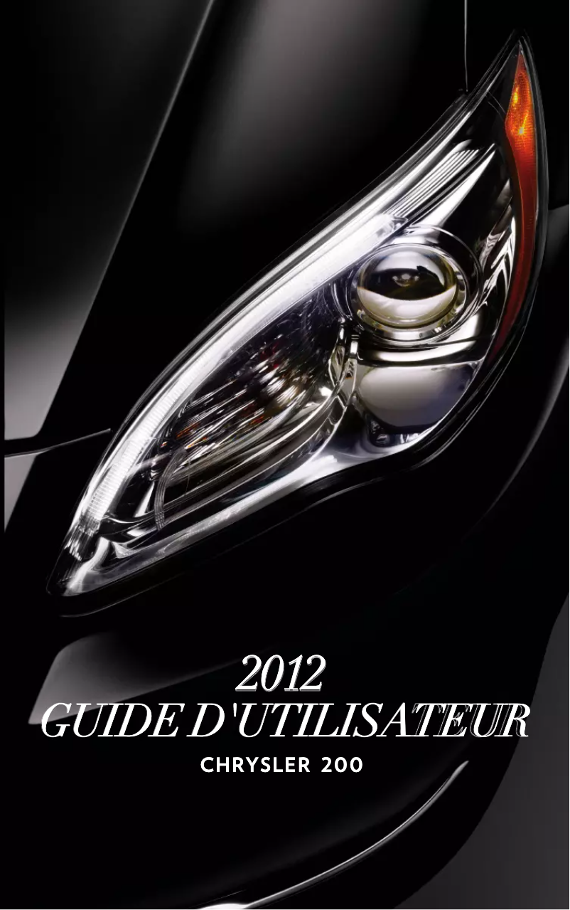 Página 1 del manual Manual de usuario Chrysler 200 (2012)