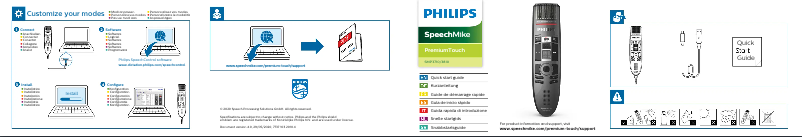 Imagen de la primera página del manual del dispositivo SpeechMike Premium Touch SMP3710