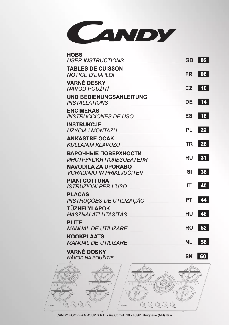 Imagen de la primera página del manual del dispositivo CDK6GF4WEKB