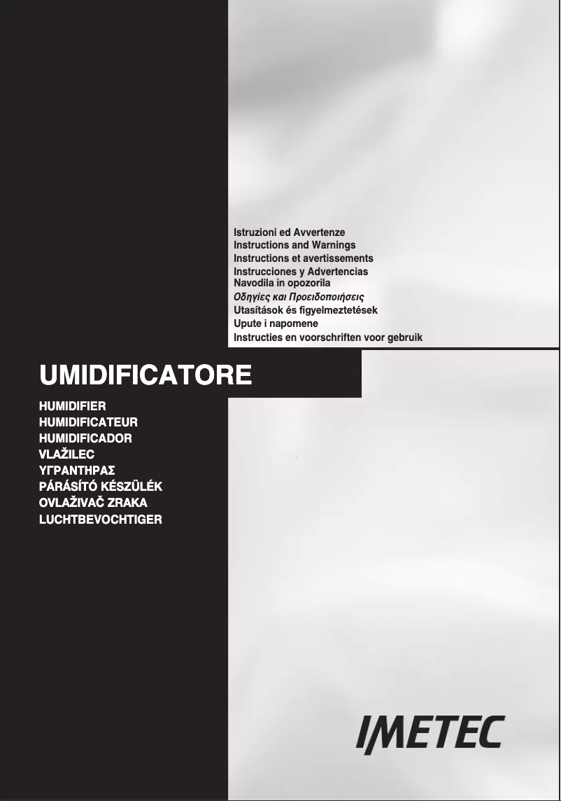 Imagen de la primera página del manual del dispositivo Living Air HU 200