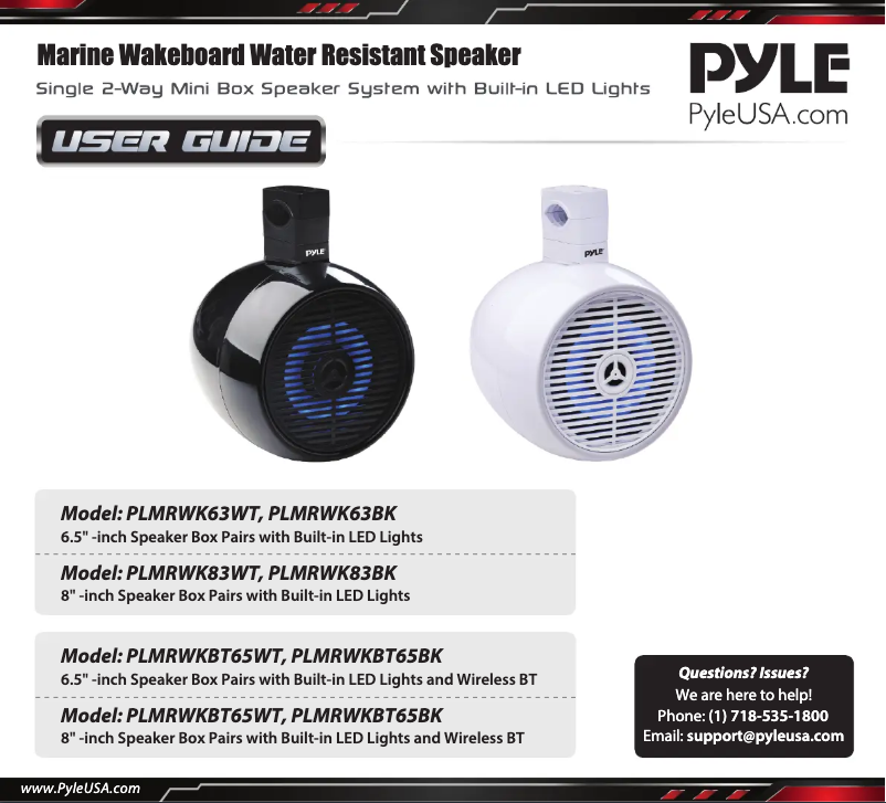 Página 1 del manual Manual de usuario Pyle PLMRWB858LE