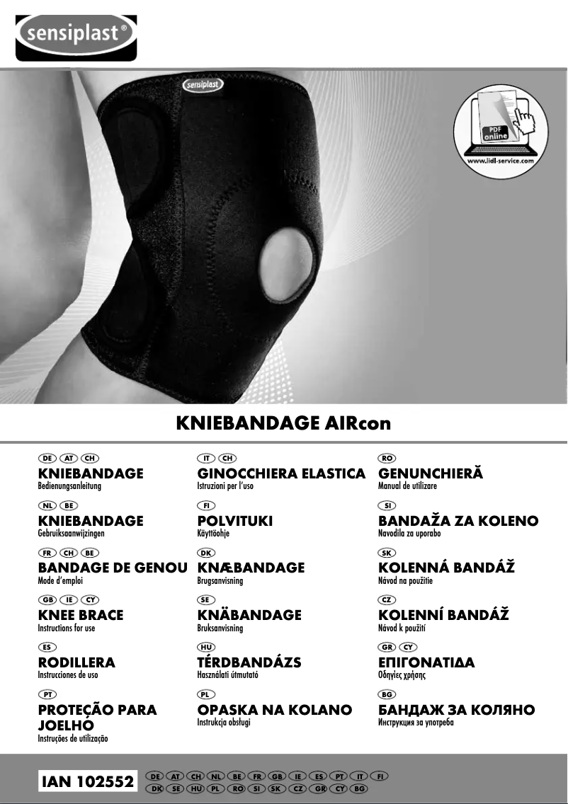 Página 1 del manual Manual de usuario Sensiplast IAN 102552
