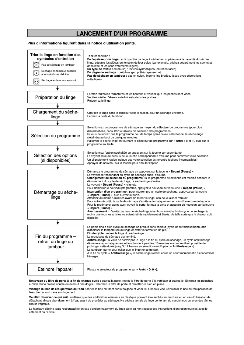 Página nº 1 - Manual de usuario Whirlpool AZA-HP 7420