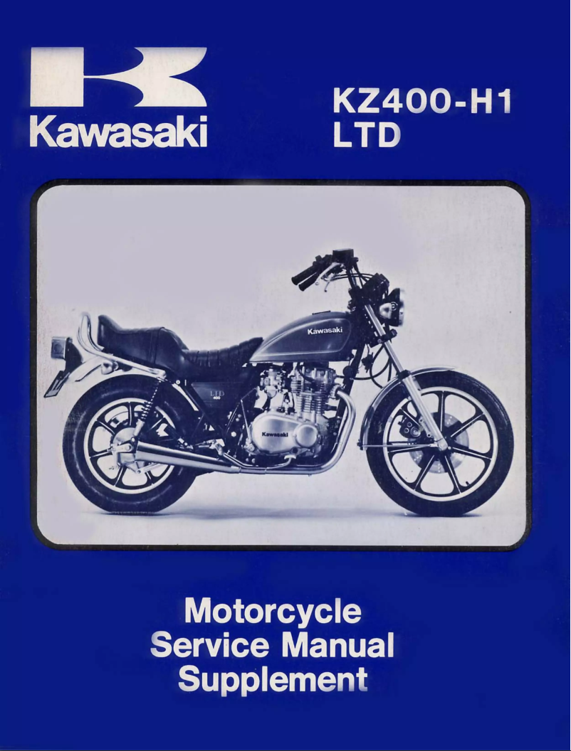 Imagen de la primera página del manual del dispositivo KZ400-H1 (1979)