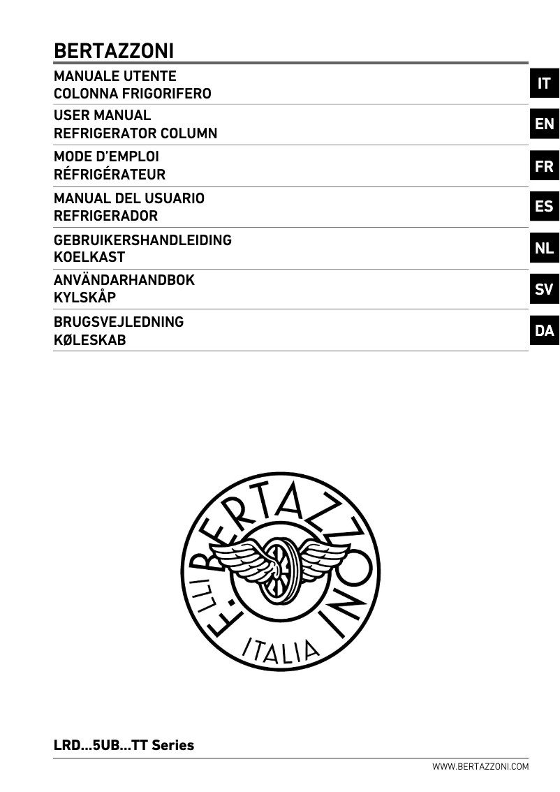 Página 1 del manual Manual de usuario Bertazzoni LRD905UBRXTT