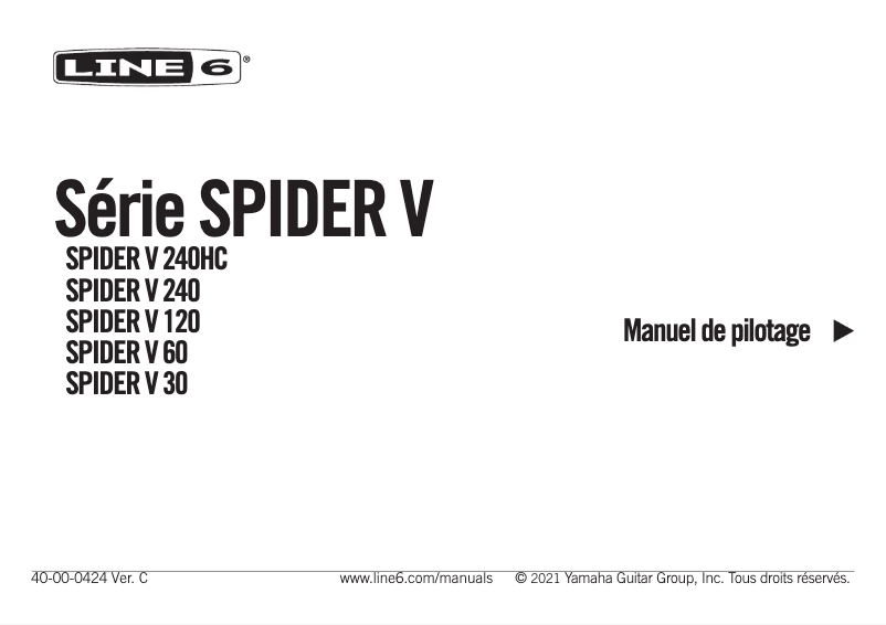 Página nº 1 - Manual de usuario Line 6 Spider V 120 MkII