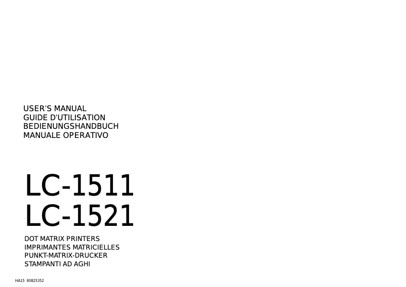 Página 1 del manual Manual de usuario Star LC-1511