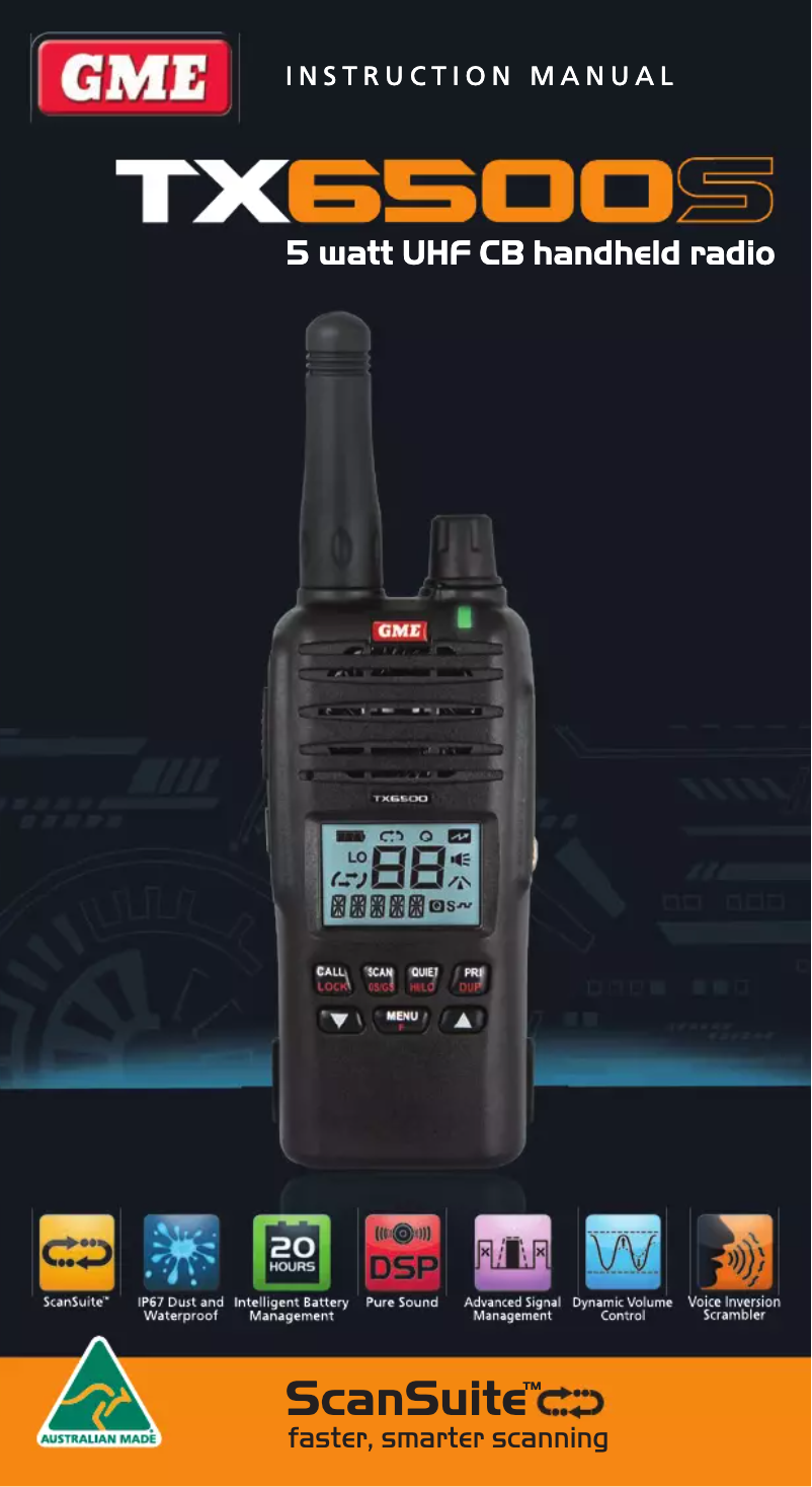 Página 1 del manual Manual de usuario GME TX6500S