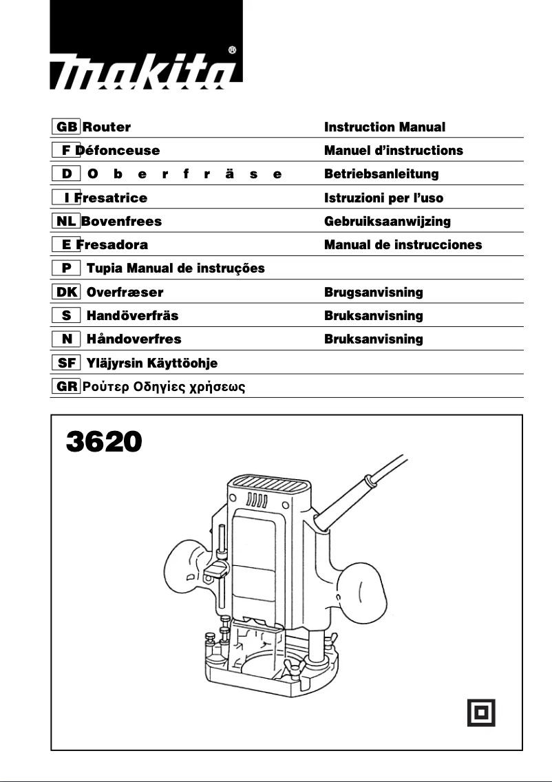 Página 1 del manual Manual de usuario Makita 3620