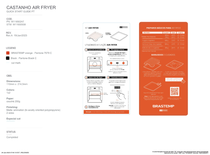 Imagen de la primera página del manual del dispositivo BOF84AR