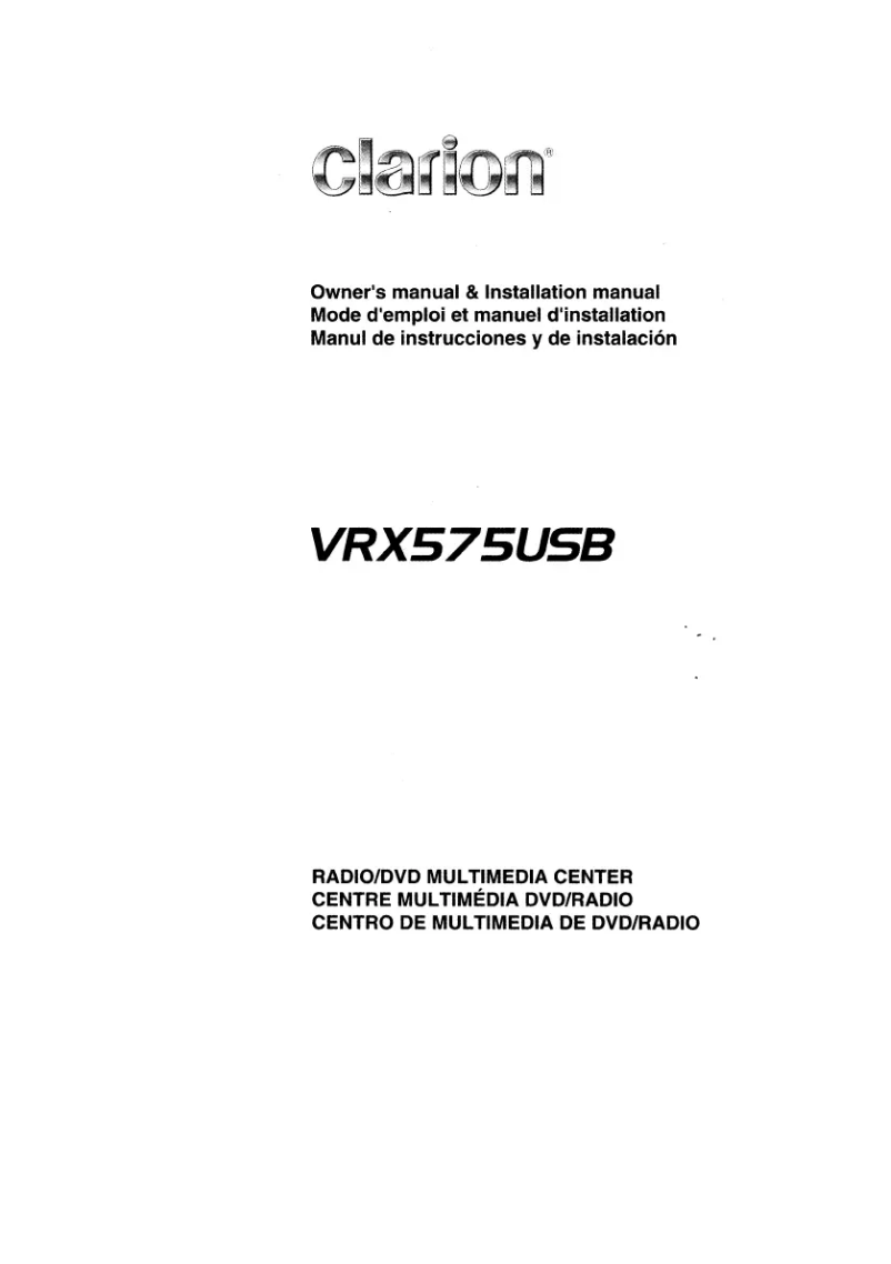 Imagen de la primera página del manual del dispositivo VRX575USB