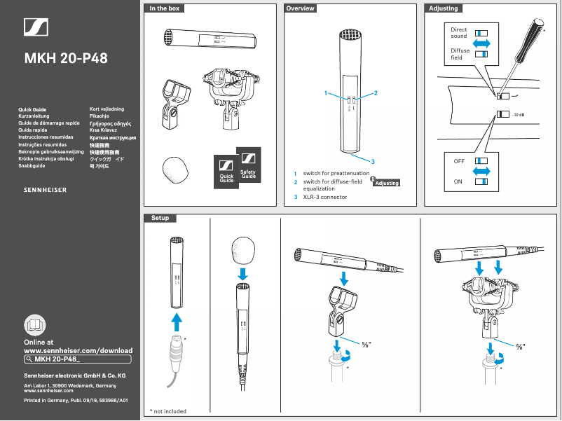 Página 1 del manual Manual de usuario Sennheiser MKH 20-P48
