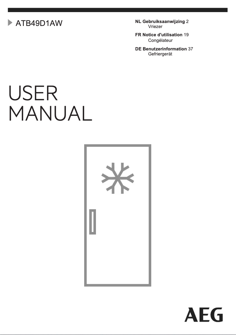 Imagen de la primera página del manual del dispositivo ATB49D1AW