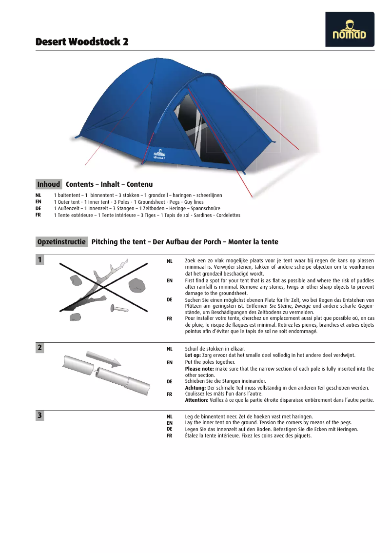 Imagen de la primera página del manual del dispositivo Desert Woodstock 2