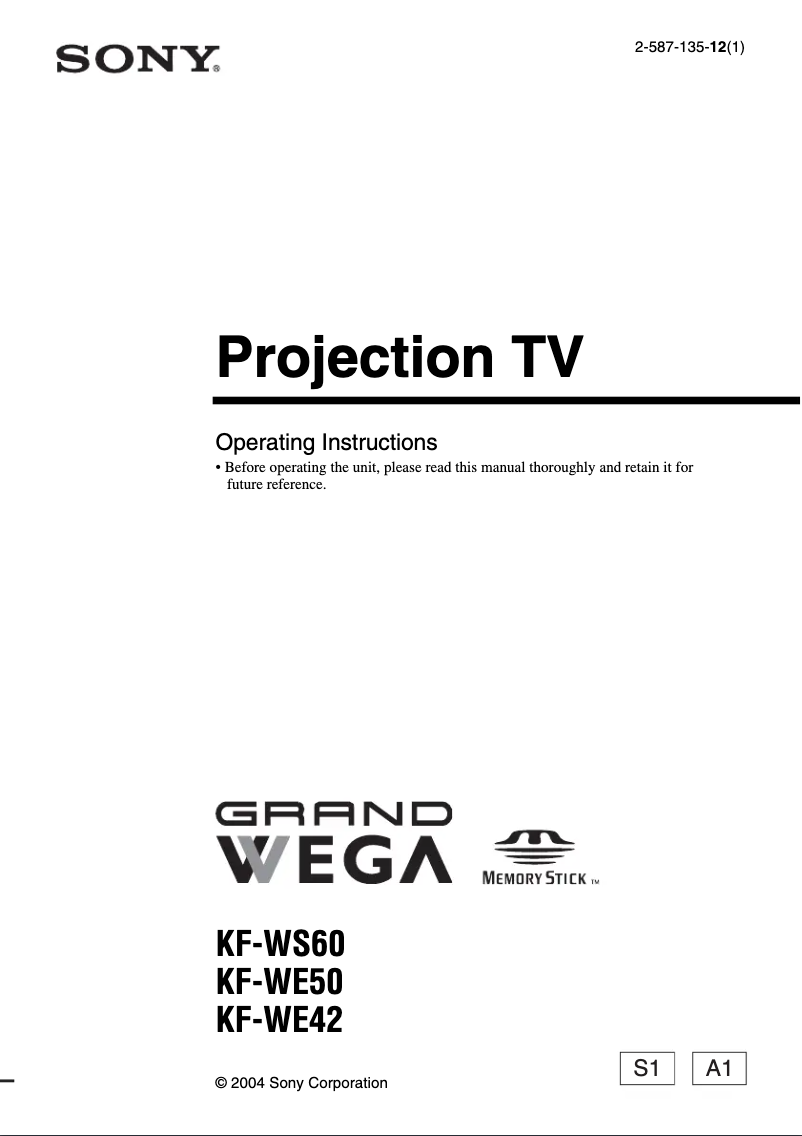 Imagen de la primera página del manual del dispositivo KF-WS60A1