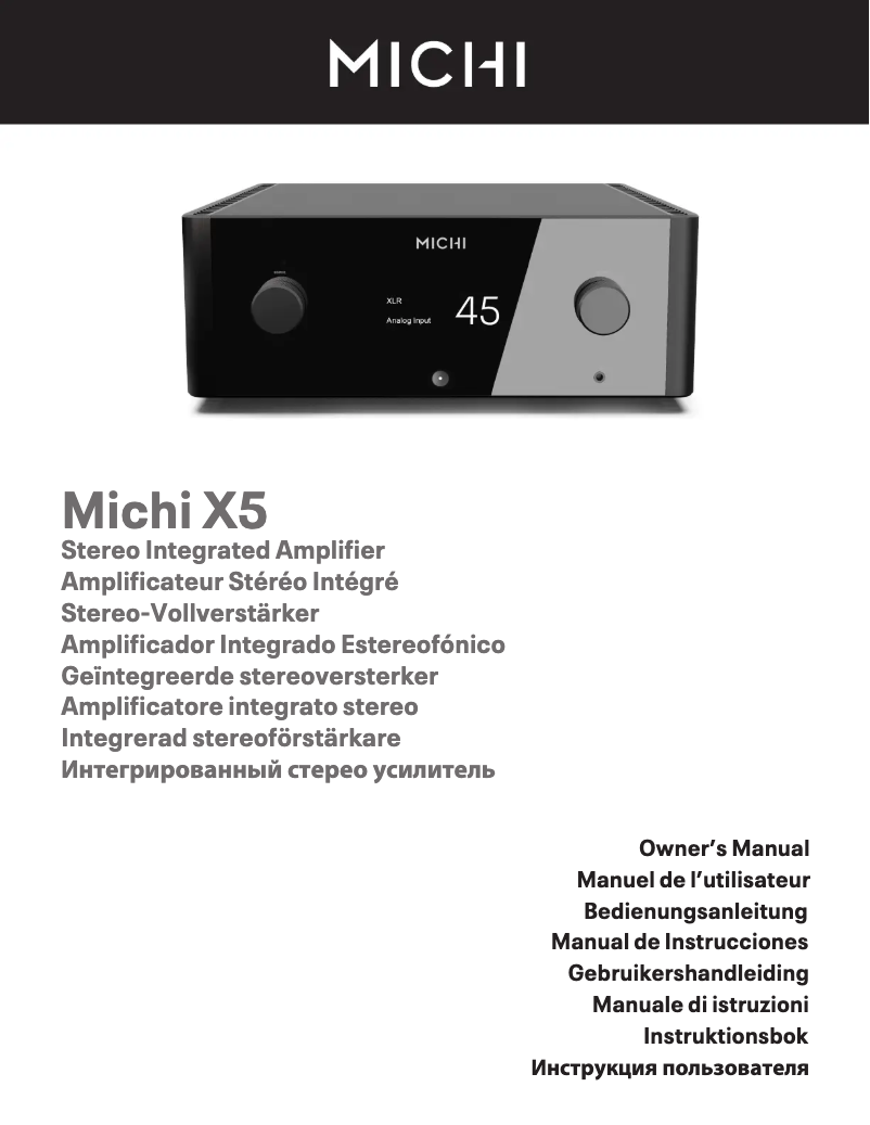 Imagen de la primera página del manual del dispositivo Michi X5