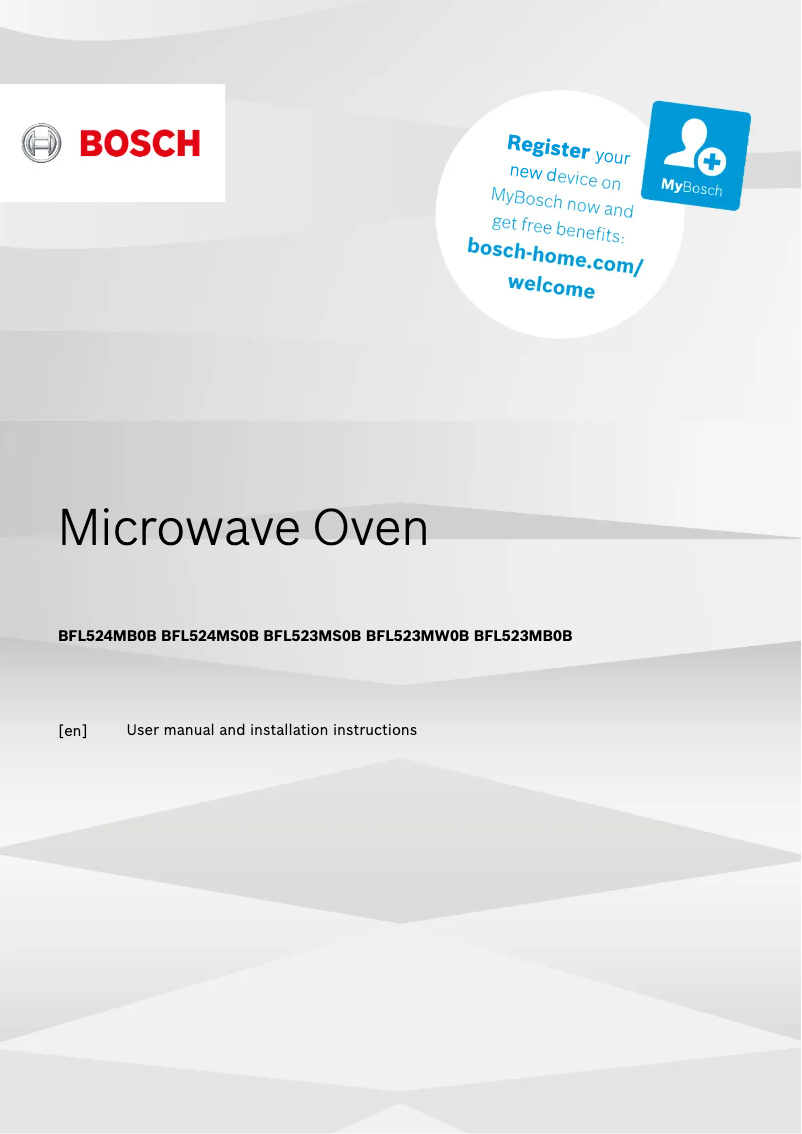 Página 1 del manual Manual de usuario Bosch BFL524MB0B