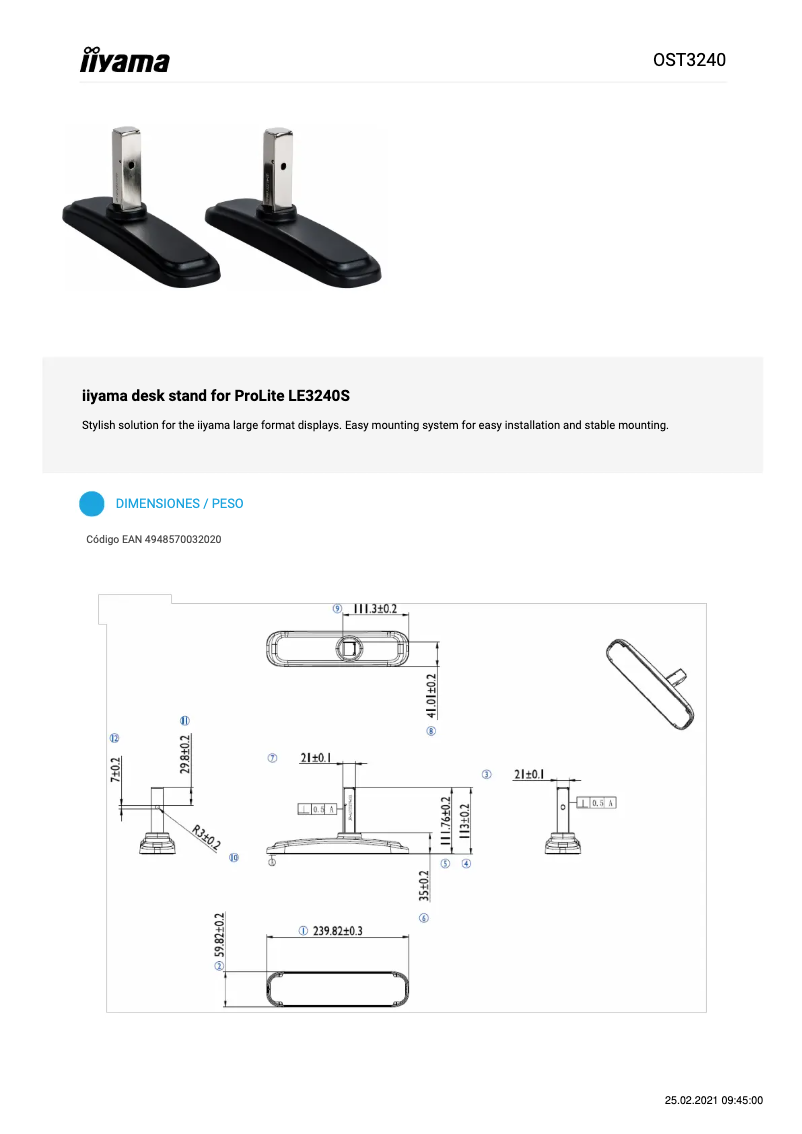 Imagen de la primera página del manual del dispositivo OST3240