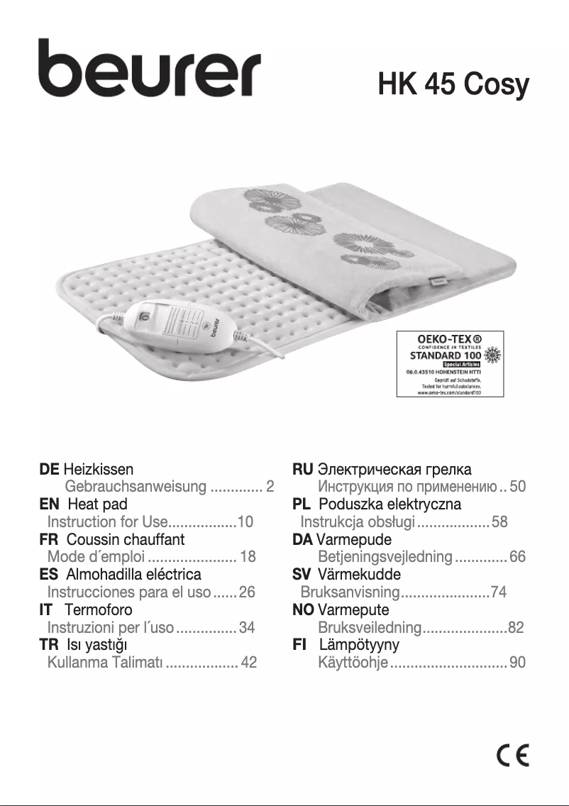 Imagen de la primera página del manual del dispositivo HK 45