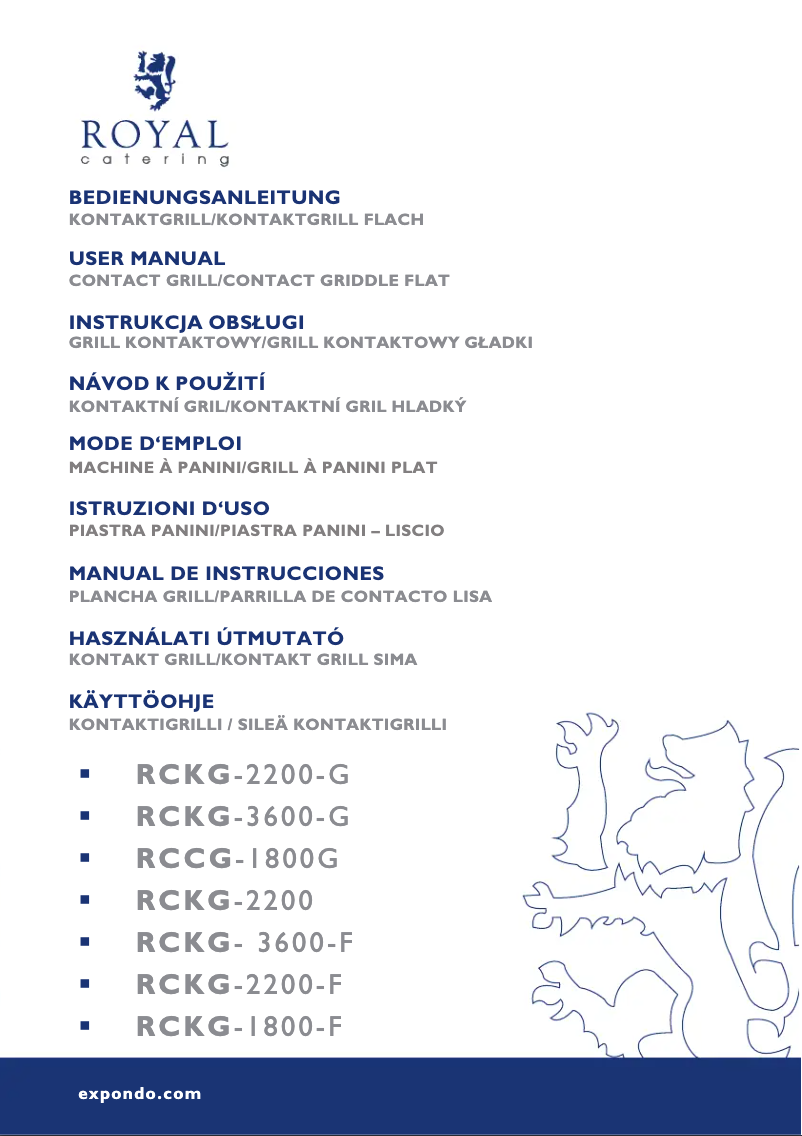 Imagen de la primera página del manual del dispositivo RCKG-2200