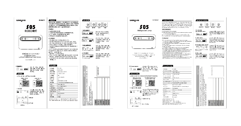 Imagen de la primera página del manual del dispositivo S05