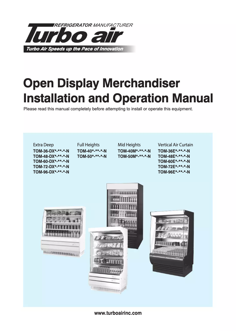 Imagen de la primera página del manual del dispositivo TOM-48-DX